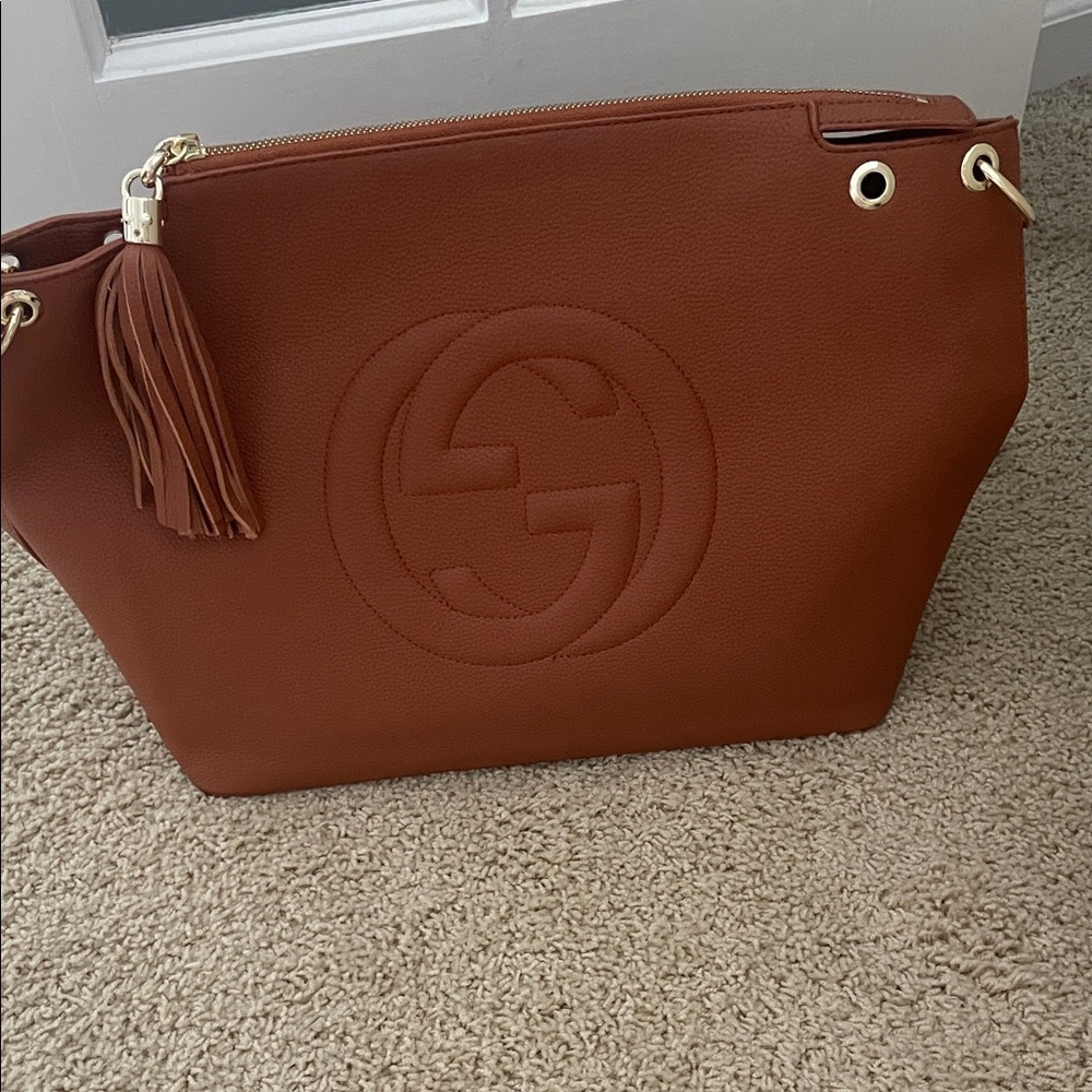 Gucci Fashion Brown Leather Shoulder Bag